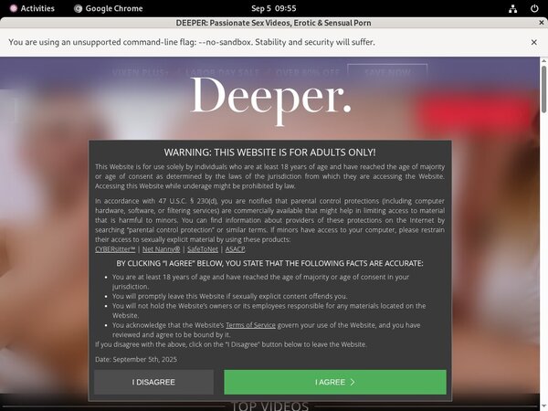 Deeper.com Renew Password