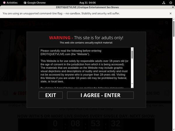 Erotiquetvlive.com Paiement
