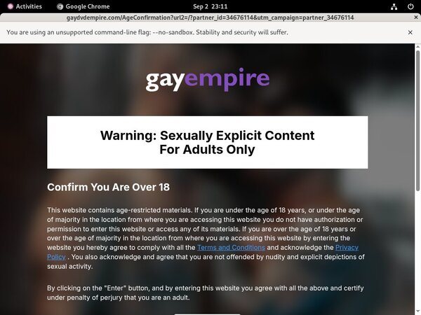 Gay Empire With Discover Card