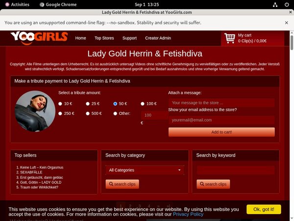 Get Lady Gold Fetishdiva Free Trial