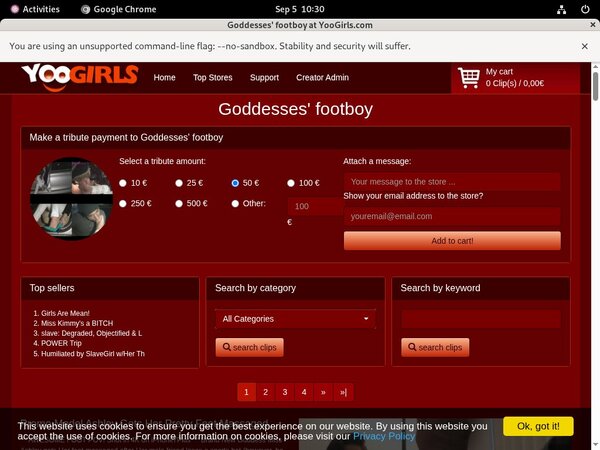 Goddesses Footboy Free Trial Pass