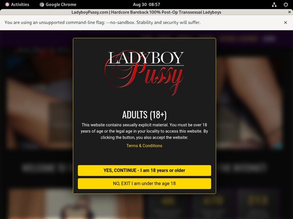 Ladyboy Pussy Gift Card