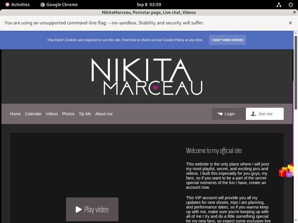 NikitaMarceau Password Login