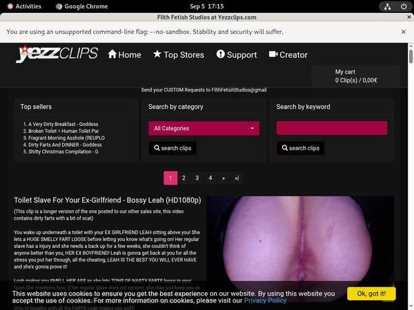 Paypal Filth Fetish Studios Com