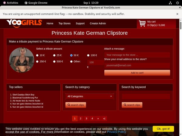 Princess Kate German Paypal Signup