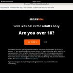Sex Like Real Sing Up