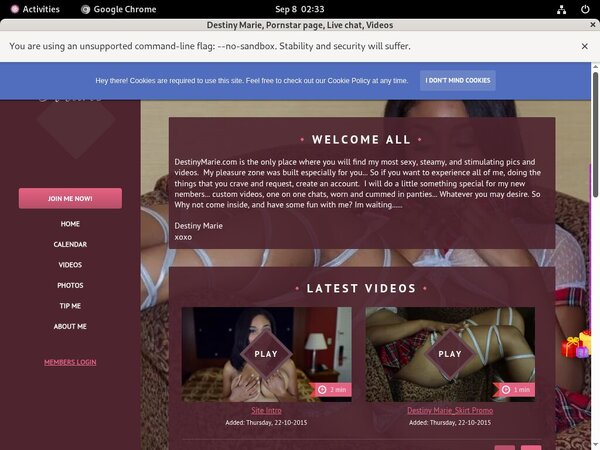 Sexxidestiny.modelcentro.com With Pay Safe Card