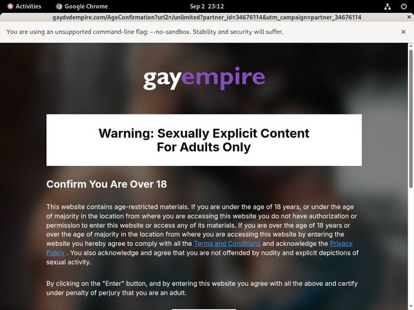 Gay Empire Unlimited Payment Page
