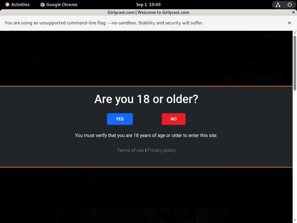 GirlyCast.com Alternative Payment