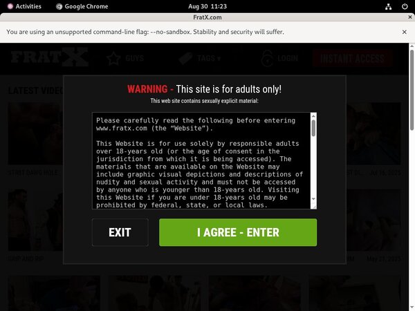 Fraternityx.com Payment Form