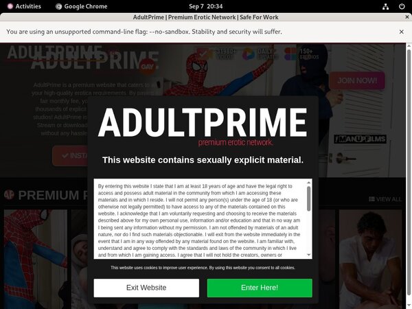 Gay Prime Adult Login Password